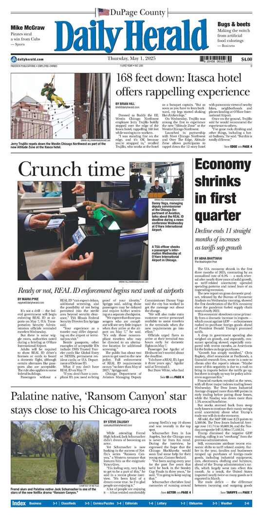 The Thursday, May 1, 2025 e-edition is ready. Click here to read!