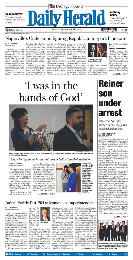 The Tuesday, December 16, 2025 e-edition is ready. Click here to read!