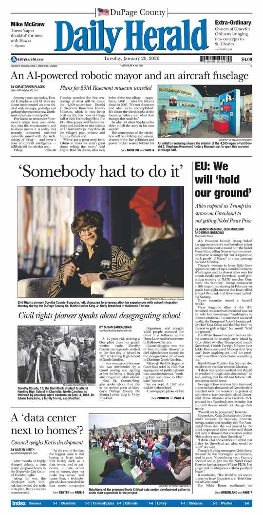 The Monday, January 19, 2026 e-edition is ready. Click here to read!