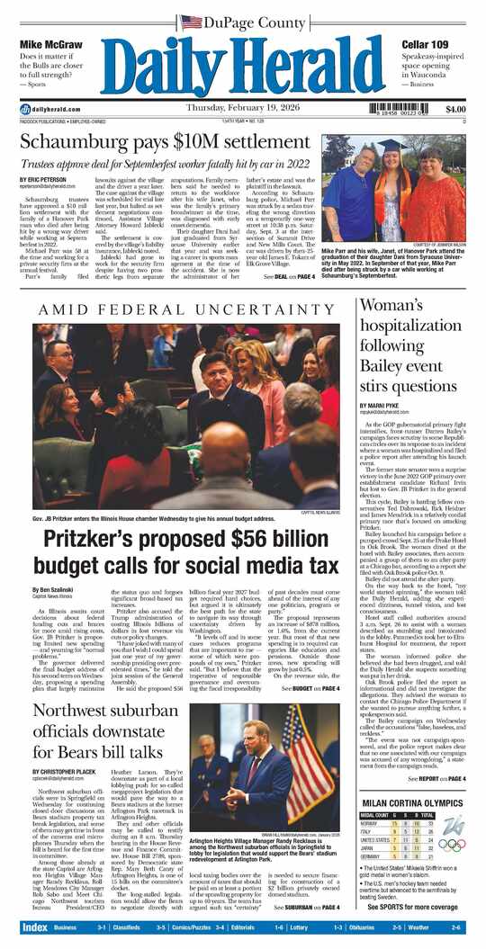 The Thursday, February 19, 2026 e-edition is ready. Click here to read!