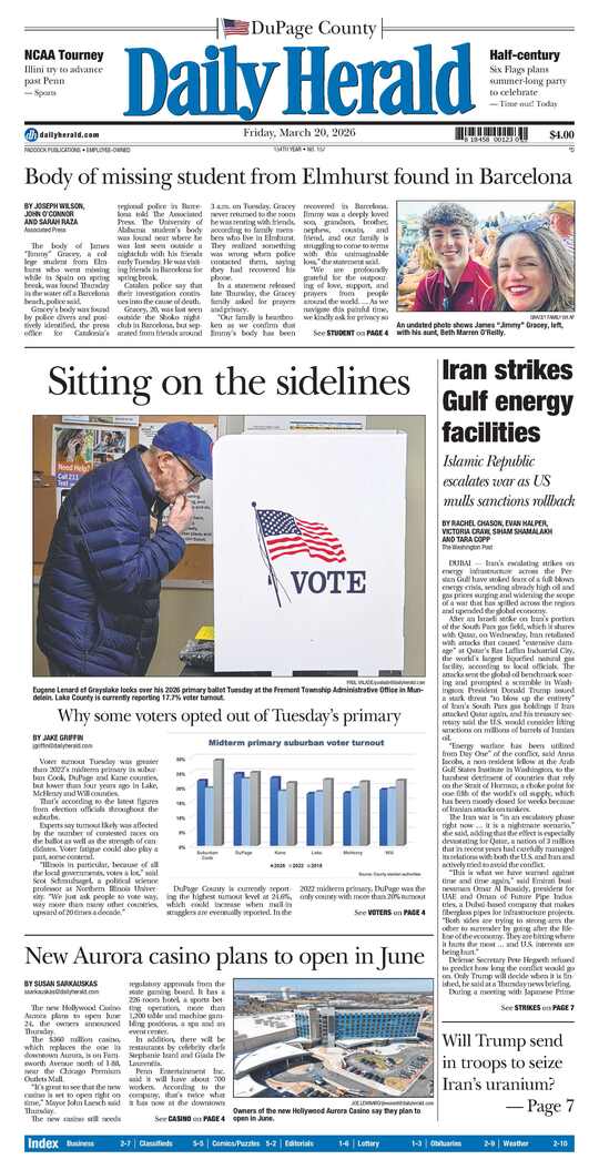 The Friday, March 20, 2026 e-edition is ready. Click here to read!