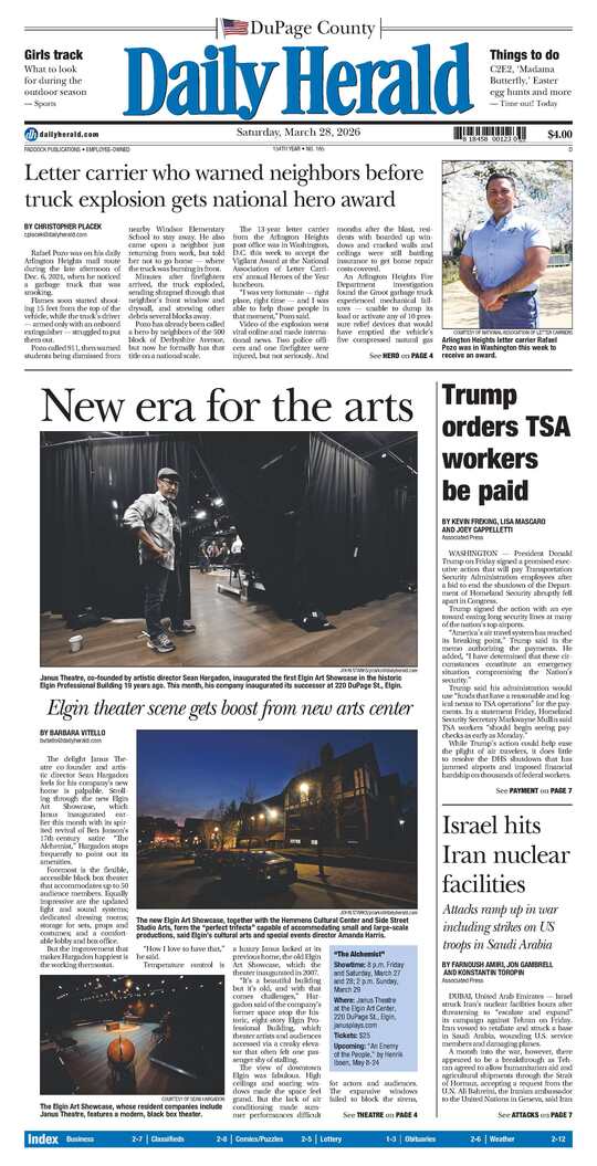 The Saturday, March 28, 2026 e-edition is ready. Click here to read!