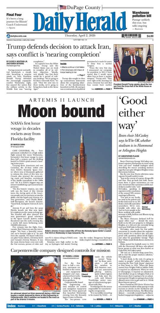 The Wednesday, April 1, 2026 e-edition is ready. Click here to read!