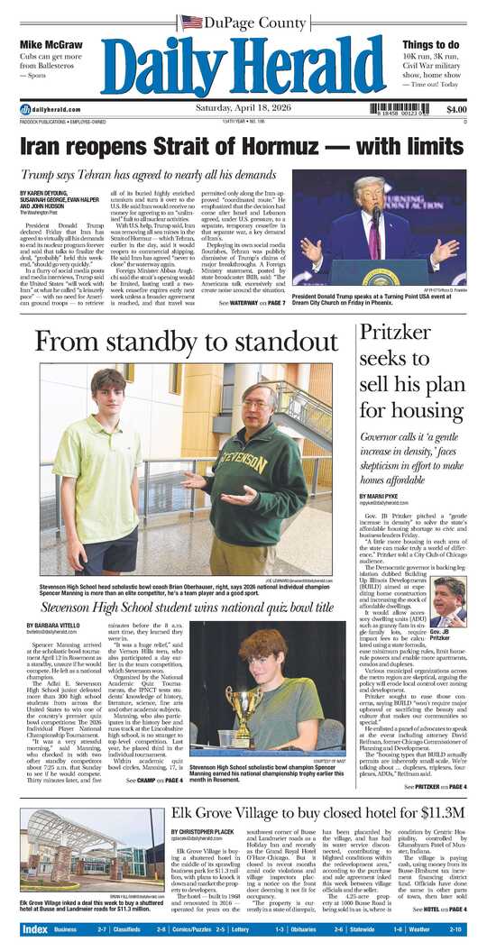 The Monday, April 13, 2026 e-edition is ready. Click here to read!