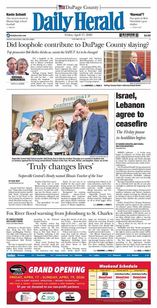 The Friday, April 17, 2026 e-edition is ready. Click here to read!