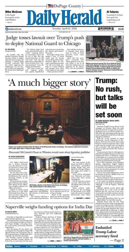 The Monday, April 20, 2026 e-edition is ready. Click here to read!