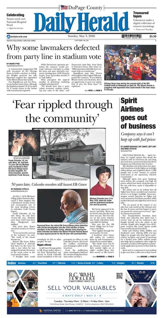 The Sunday, May 3, 2026 e-edition is ready. Click here to read!