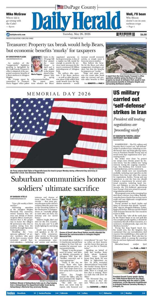 The Monday, May 25, 2026 e-edition is ready. Click here to read!