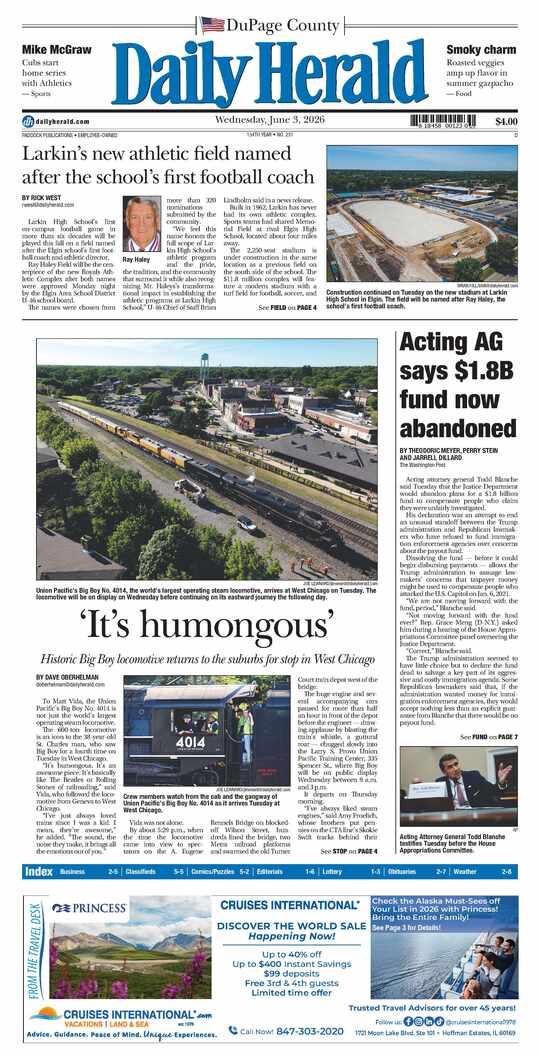 The Wednesday, June 3, 2026 e-edition is ready. Click here to read!