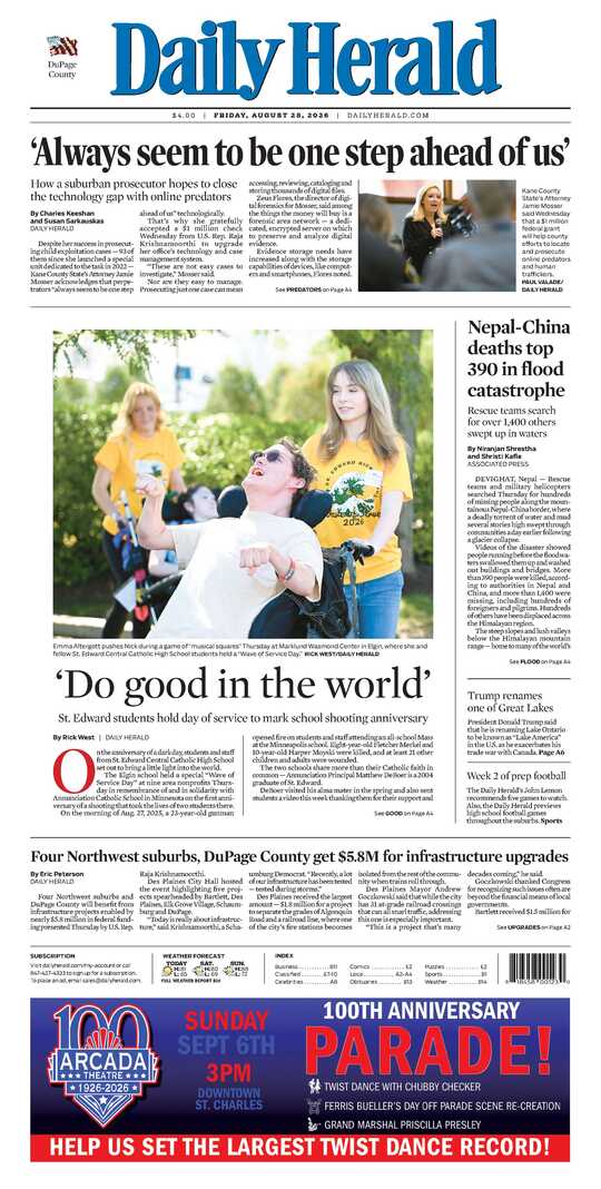 The Friday, August 28, 2026 e-edition is ready. Click here to read!