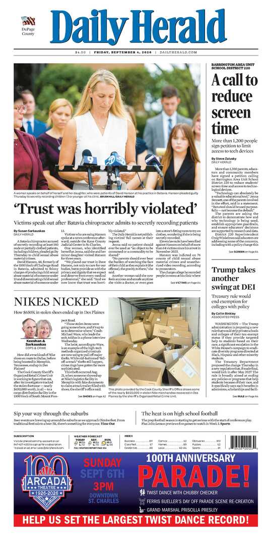 The Thursday, September 3, 2026 e-edition is ready. Click here to read!