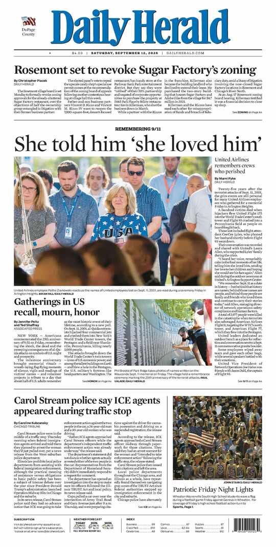 The Saturday, September 12, 2026 e-edition is ready. Click here to read!