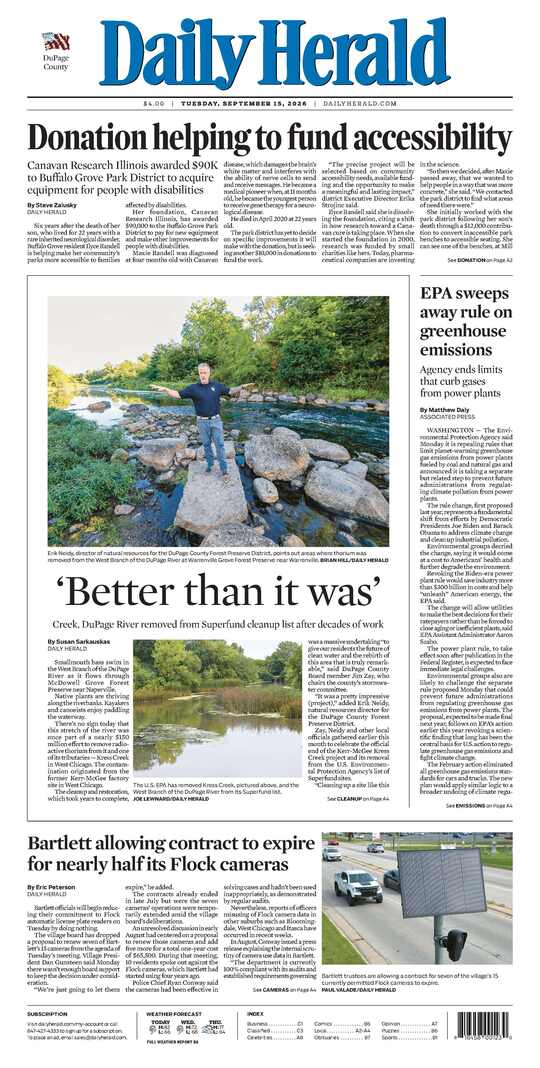 The Tuesday, September 15, 2026 e-edition is ready. Click here to read!