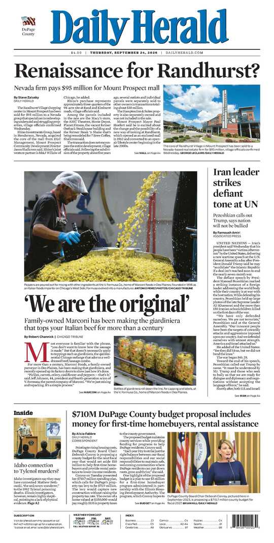 The Thursday, September 24, 2026 e-edition is ready. Click here to read!