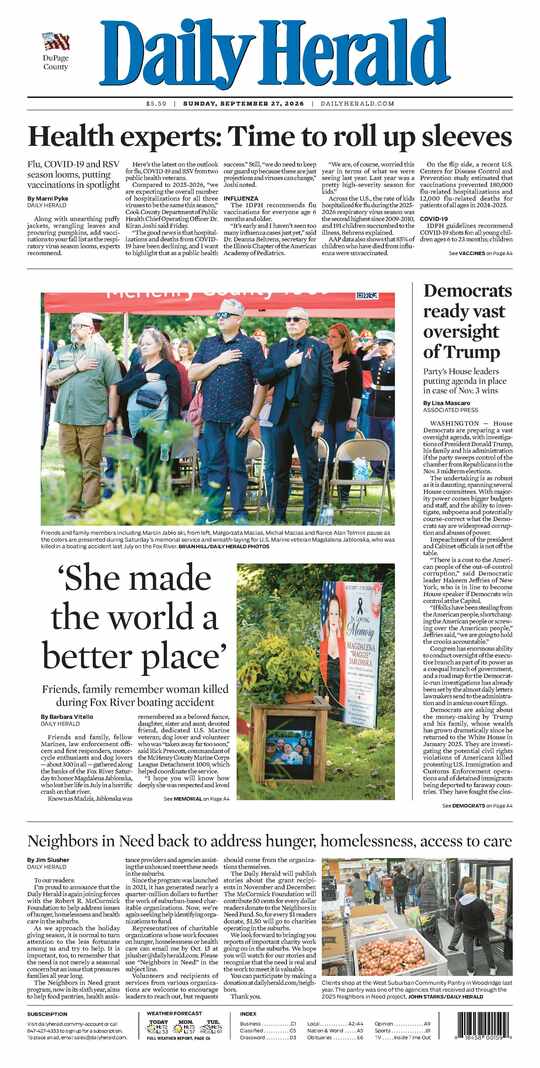 The Sunday, September 27, 2026 e-edition is ready. Click here to read!
