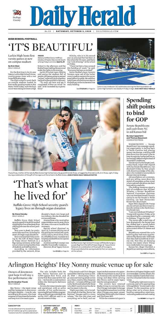 The Saturday, October 3, 2026 e-edition is ready. Click here to read!