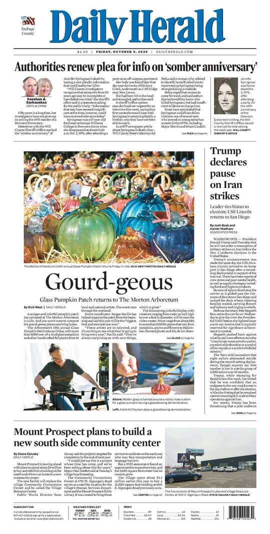 The Friday, October 9, 2026 e-edition is ready. Click here to read!