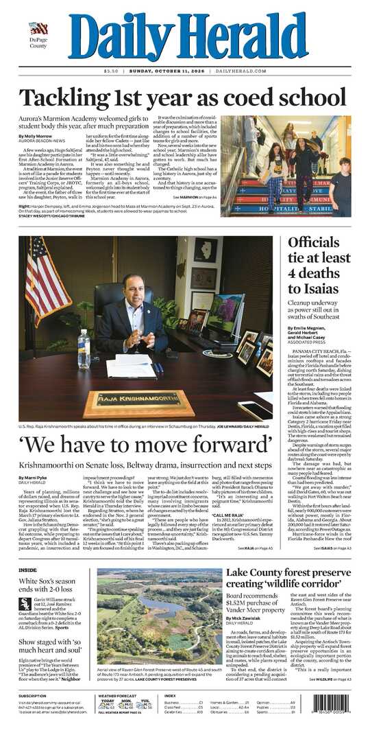 The Sunday, October 11, 2026 e-edition is ready. Click here to read!