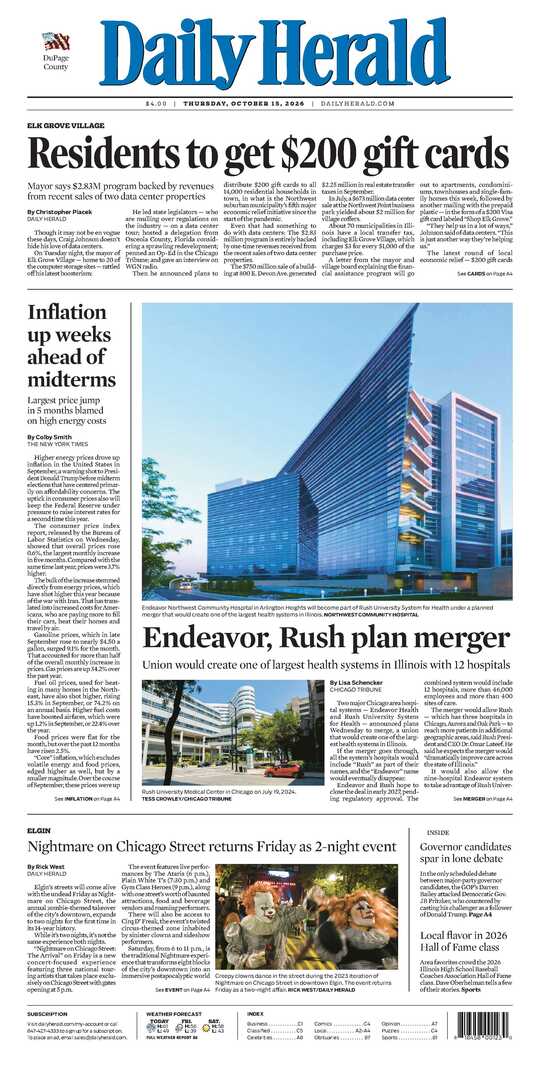 The Wednesday, October 14, 2026 e-edition is ready. Click here to read!