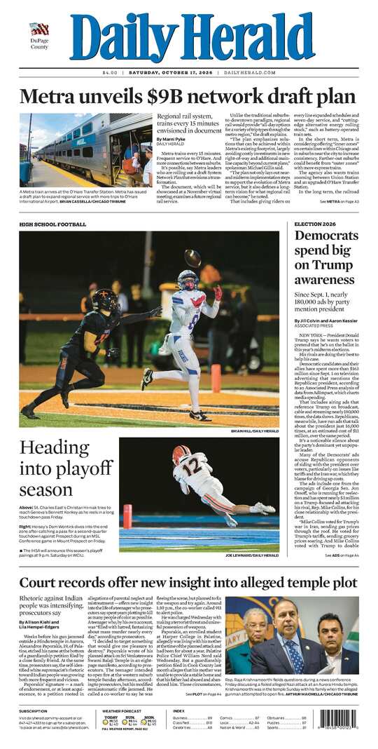 The Saturday, October 17, 2026 e-edition is ready. Click here to read!